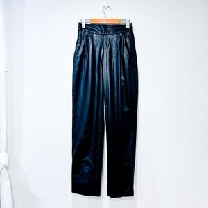 THE LEATHER RANCH Black high-waisted leather pants